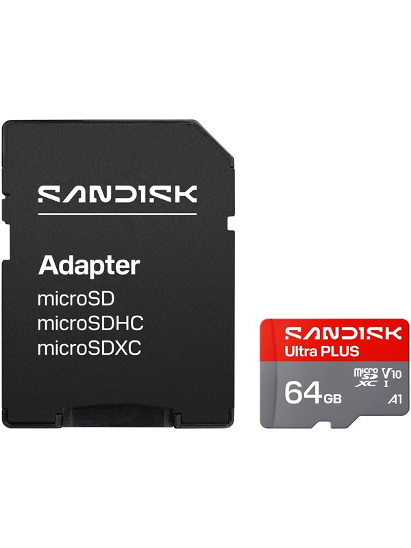 SANDISK Ultra PLUS microSD/SD - 150MB/s - 64GB