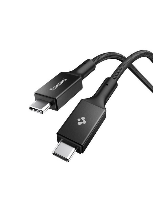 Spigen Essential USB C to USB C 240W Fabric Cable - black EB24015CC