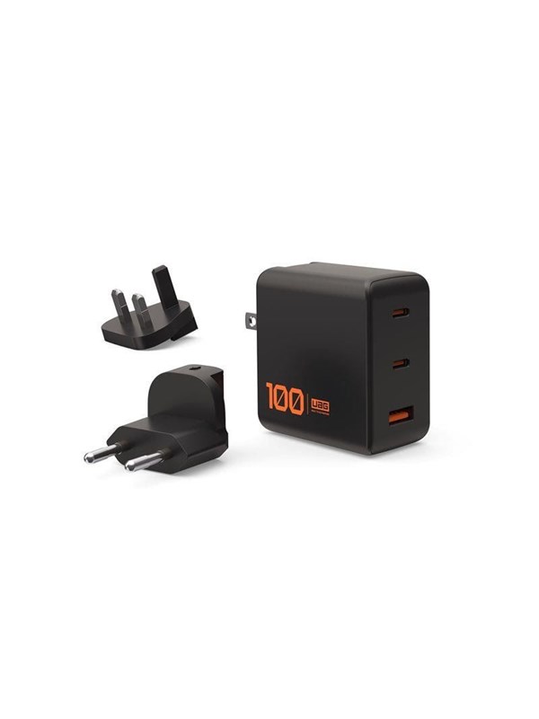 UAG SRGE 100W 3Port 2USB-C - 1USB-A Wall Charger WW Black