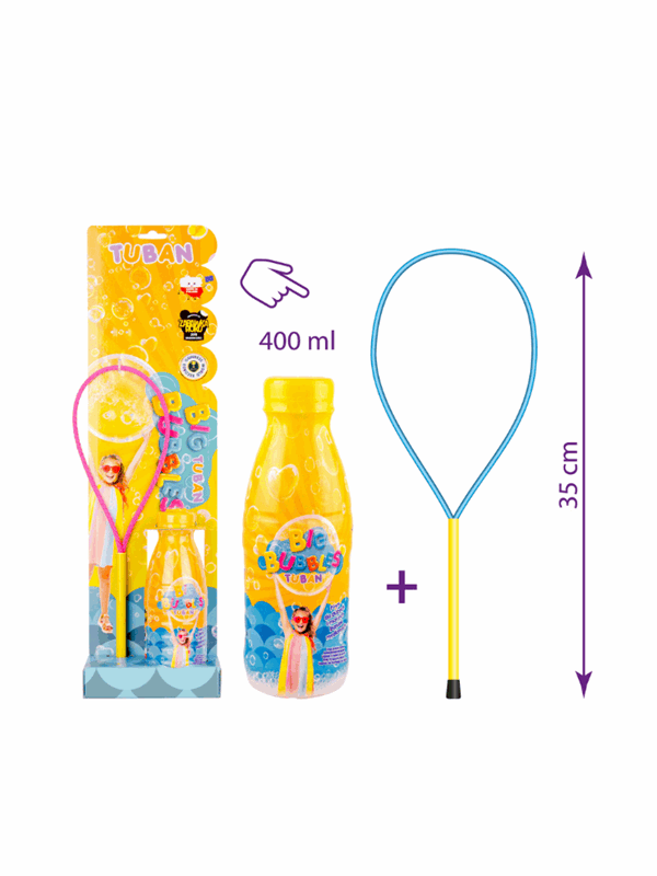 Tuban speelgoed - Bellenblaas set met ring en 400 ml vloeistof.