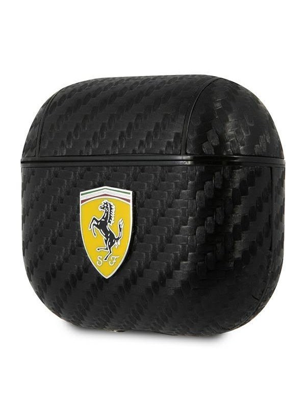 Ferrari Carbon AirPods Case - Apple Airpods 3 - Zwart