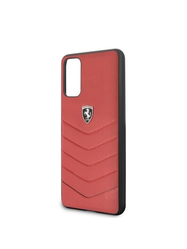 Ferrari Heritage Leather Back Case - Geschikt voor Samsung Galaxy S20 (G980) - Rood