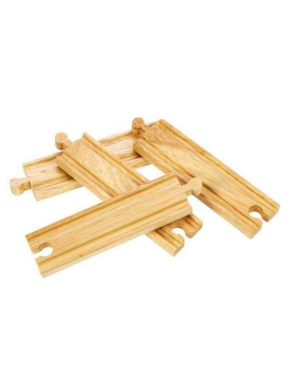 Bigjigs Rail Rechts Houten Treinrails - 4 stuks