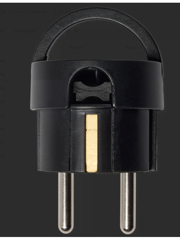 Pro Socket angle schuko mini, black