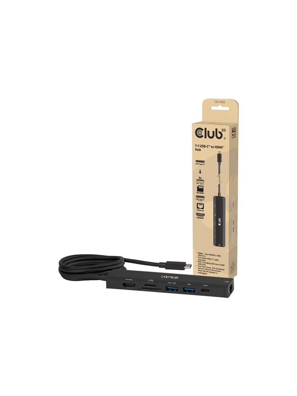 Club 3D - docking station - USB-C - HDMI - 1GbE