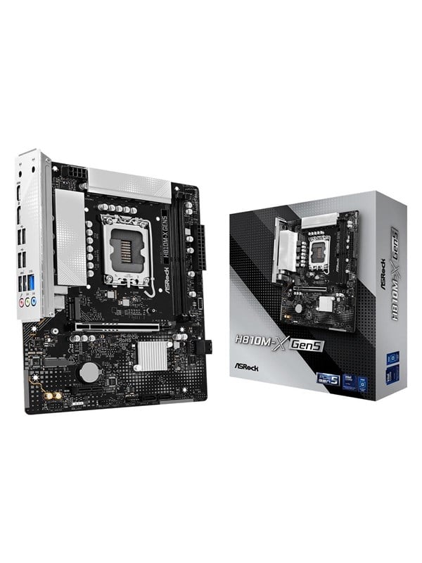 ASRock H810M-X Gen5 Moederbord - Intel H810 - Intel LGA1851 - DDR5 RAM - Micro-ATX