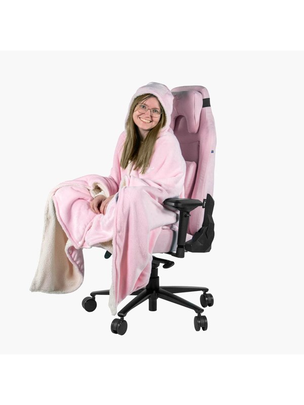 Arozzi Deken met Mouwen voor Bureaustoel - Sherpa & Velour - Roze