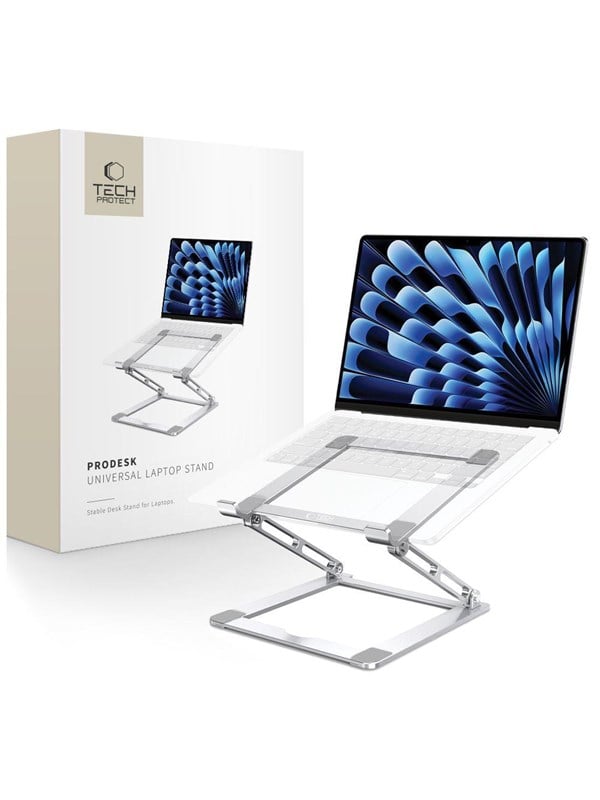 Tech-Protect ULS400 Universal Fold-Out Stand for Laptop up to 17" - Silver
