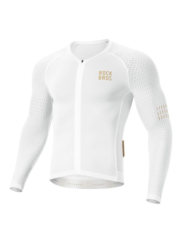 Rockbros YDCX008 Diamond Long Sleeve Cycling Jersey Size M - White
