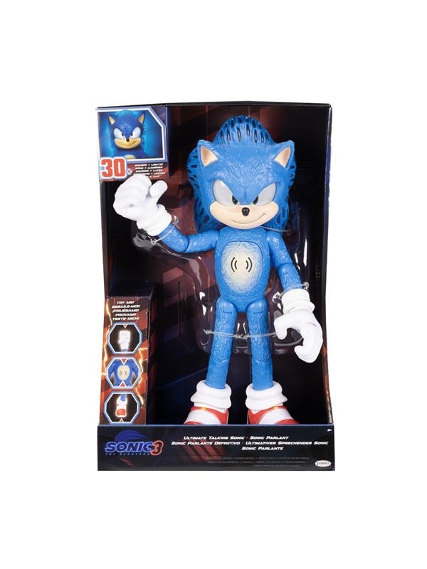SONIC MOVIE 3 - ULTIEME PRATENDE SONIC 30 CM FIGUUR (Engelse zinnen)
