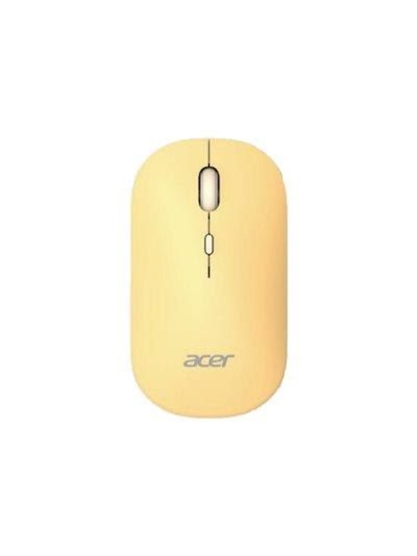 Acer AMR130 - mouse - 2.4 GHz Bluetooth 5.2 - yellow - Muis - Optische led - 4 knoppen - Geel