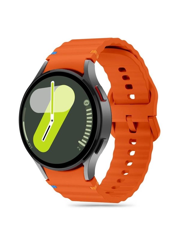 Tech-Protect Silicone Sport Strap for Samsung Galaxy Watch 4 / 5 / 5 Pro / 6 / 7 / FE - Orange