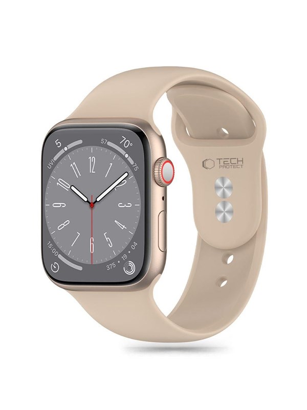 Tech-Protect Silicone Strap for Apple Watch 4 / 5 / 6 / 7 / 8 / 9 / SE / Ultra 1 / 2 (42 / 44 / 45 / 49 mm) - Brown