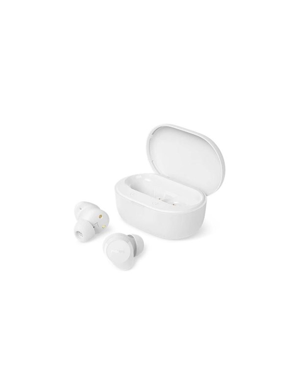 PHILIPS TAT1300WT - True Wireless Oordopjes - Bluetooth 6.0 - Tot 24 Uur Batterijduur - IPX4 Waterbestendig - Wit