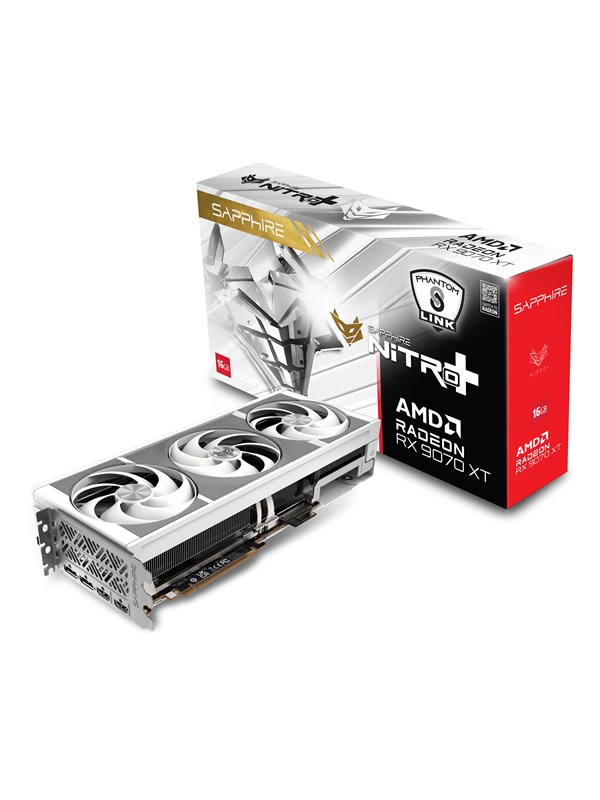 Sapphire Radeon RX 9070 XT PhantomLink Polar - 16GB GDDR6 RAM - Grafische kaarten
