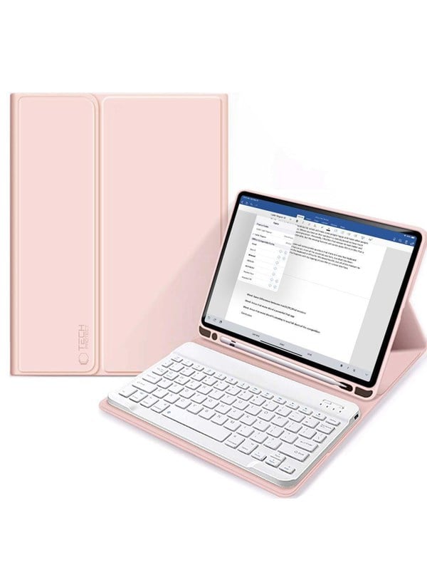 Tech-Protect SC Pen + Keyboard Case with Keyboard for iPad 10.9" 2022 - Pink (US International)