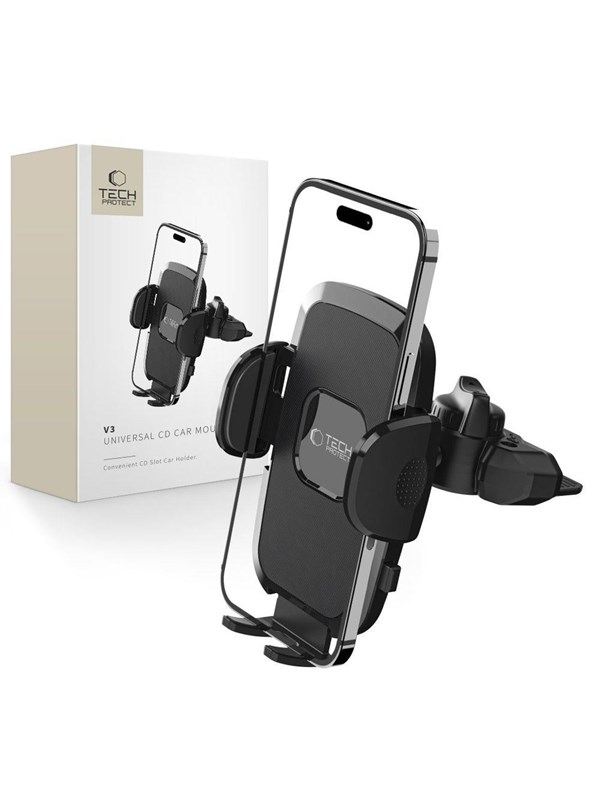 Tech-Protect V3 Car Phone Holder for CD Drive - Black