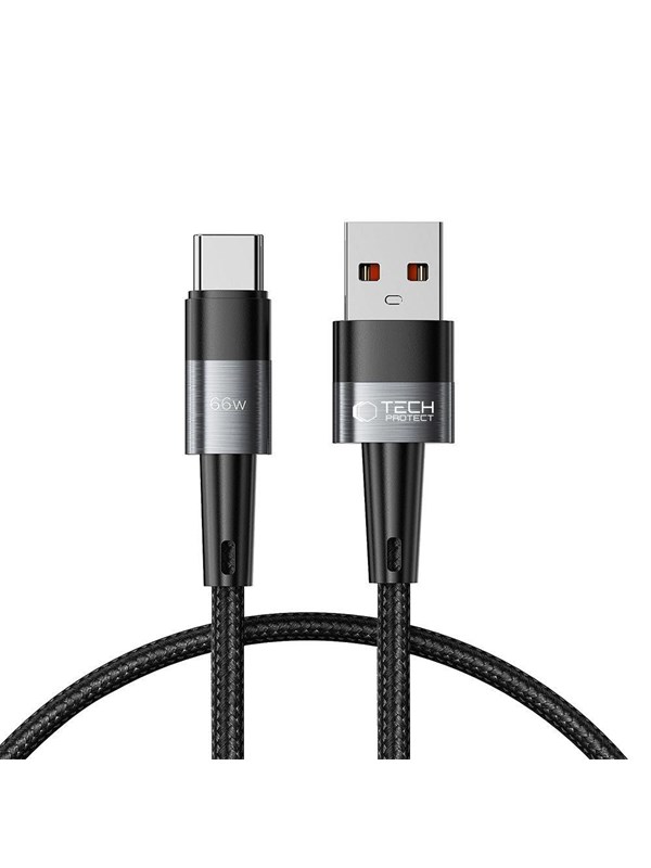 Tech-Protect UltraBoost USB-C / USB-A 66W 6A 0.25m Cable - Grey