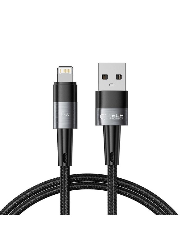 Tech-Protect UltraBoost Lightning / Lightning 12W 2.4A 1m Cable - Grey