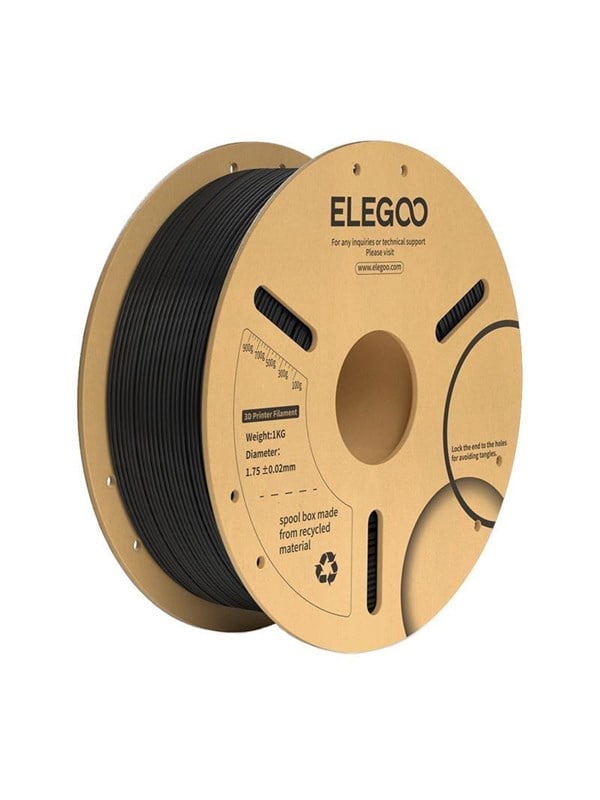 Elegoo PLA+ filament 1 kg papieren spoel - zwart