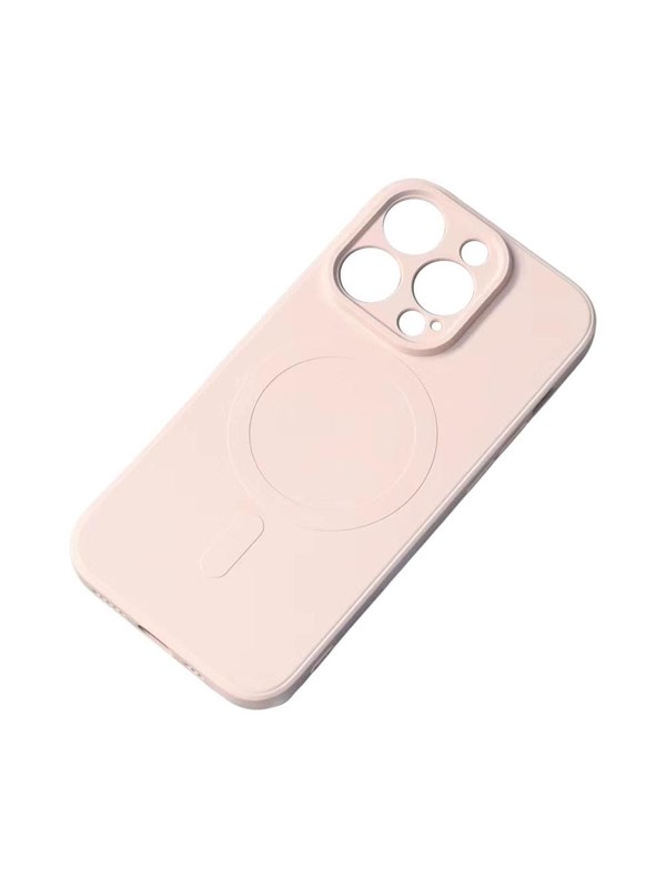 Hurtel MagSafe Compatible Silicone Case for iPhone 15 Pro Max Silicone Case - Cream