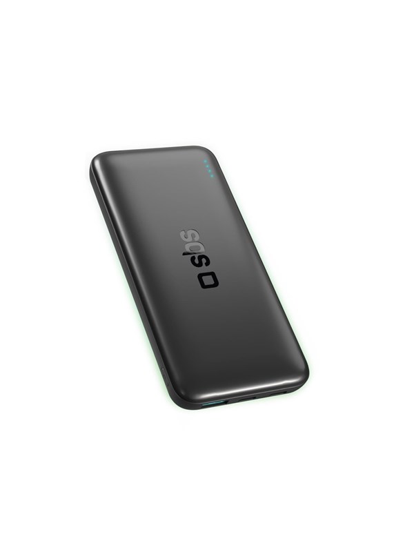 SBS Infinity Power Bank 10000mAh 10W LiFePo? USB-A USB-C - Black - 10000 mAh