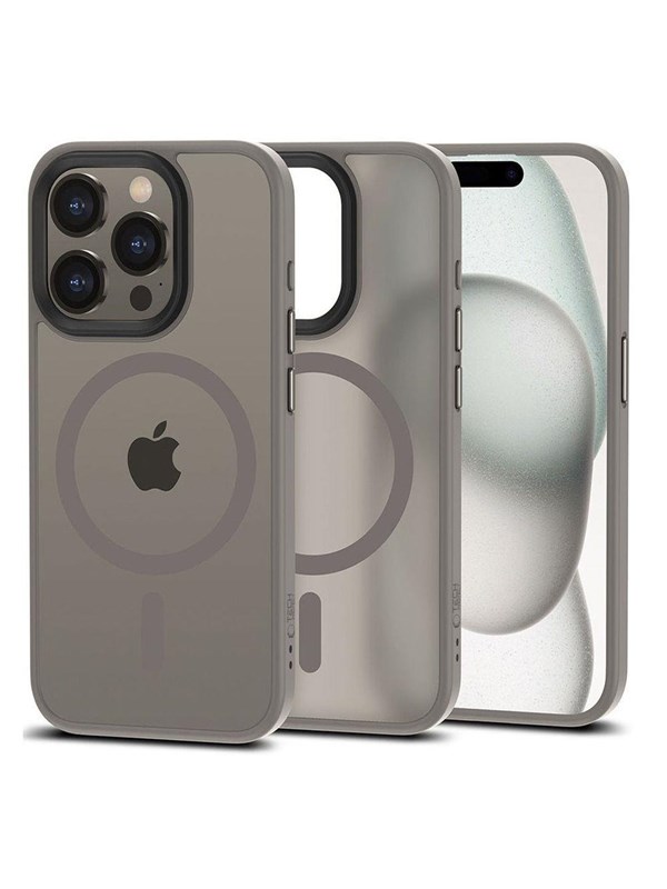 Tech-Protect MagMat MagSafe Case for iPhone 15 Pro - Titanium Matte