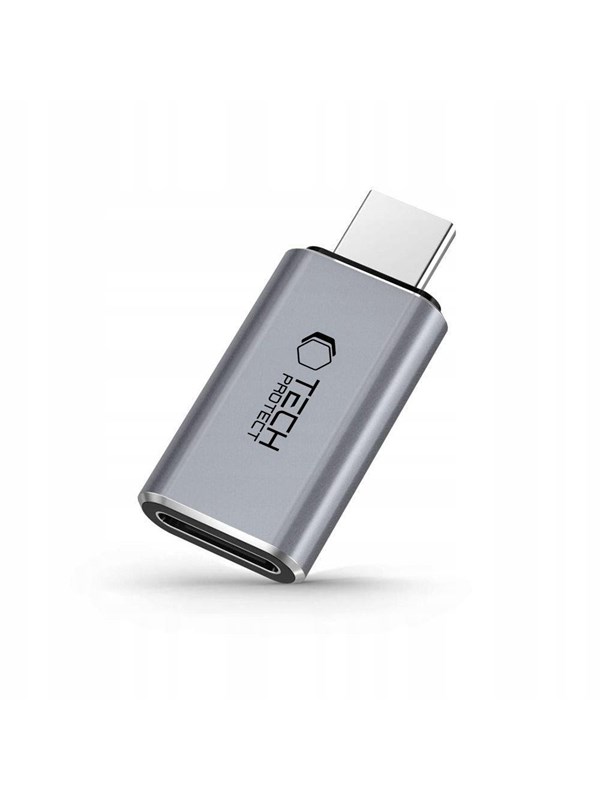 Tech-Protect UltraBoost USB-C (Male) / Lightning (Female) Adapter - Grey USB hub - 1 - USB 3.0 - Grijs
