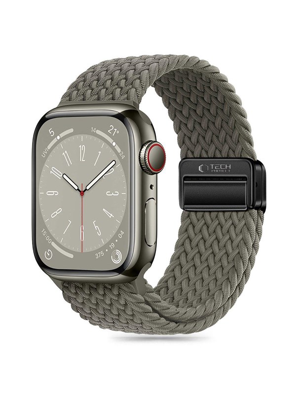Tech-Protect Nylonmag Strap for Apple Watch 4 / 5 / 6 / 7 / 8 / 9 / SE / Ultra 1 / 2 (42 / 44 / 45 / 49 MM) - Green