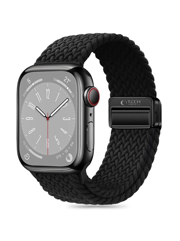 Tech-Protect Nylonmag Strap for Apple Watch 4 / 5 / 6 / 7 / 8 / 9 / SE (38 / 40 / 41 mm) - Black