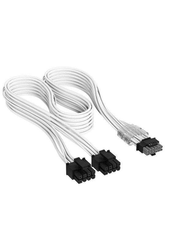 Corsair Elite Premium Individually Sleeved 2x 8-Pin to PCIe 12V-2x6 600W (Type 4) - Wit