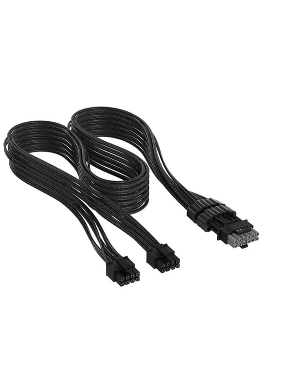 Corsair Elite Premium Individually Sleeved 2x 8-Pin to PCIe 12V-2x6 600W (Type 5) - Zwart