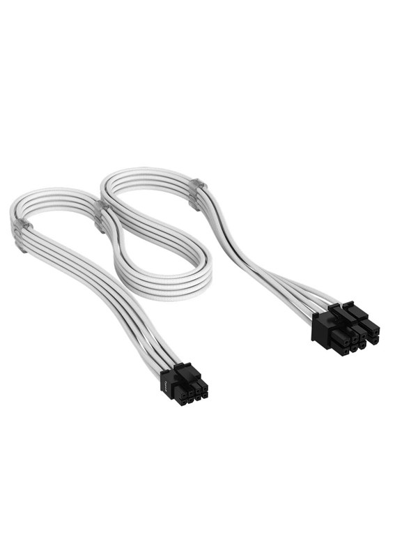 Corsair Elite Premium Individually Sleeved PCIe Cable 8-pin (6+2 Split) Cable Type 5 - Wit