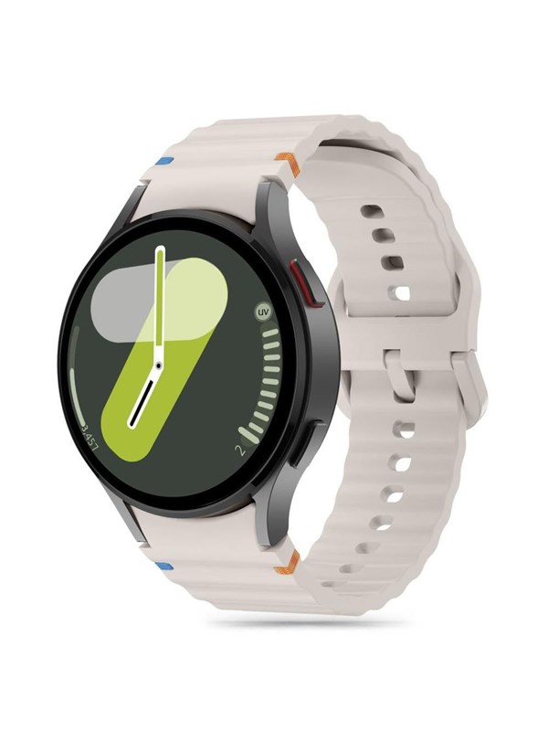 Tech-Protect Silicone Sport Strap for Samsung Galaxy Watch 4 / 5 / 5 Pro / 6 / 7 / FE - Grey
