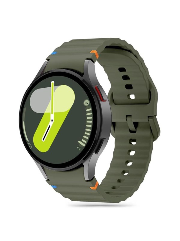 Tech-Protect Silicone Sport Strap for Samsung Galaxy Watch 4 / 5 / 5 Pro / 6 / 7 / FE - Green