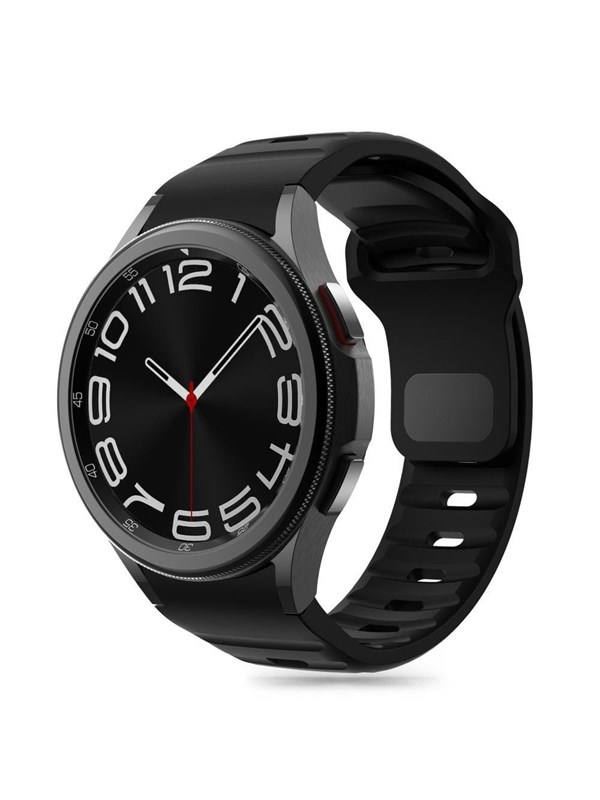Tech-Protect Silicone Line Strap for Samsung Galaxy Watch 4 / 5 / 5 Pro / 6 / 7 / FE - Black
