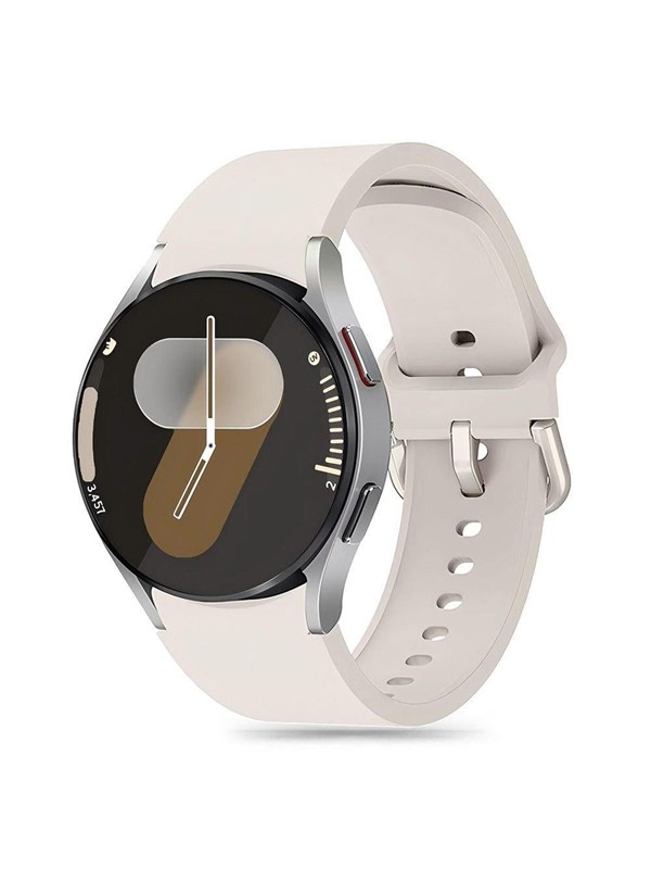 Tech-Protect Silicone Strap for Samsung Galaxy Watch 4 / 5 / 5 Pro / 6 / 7 / FE - Beige