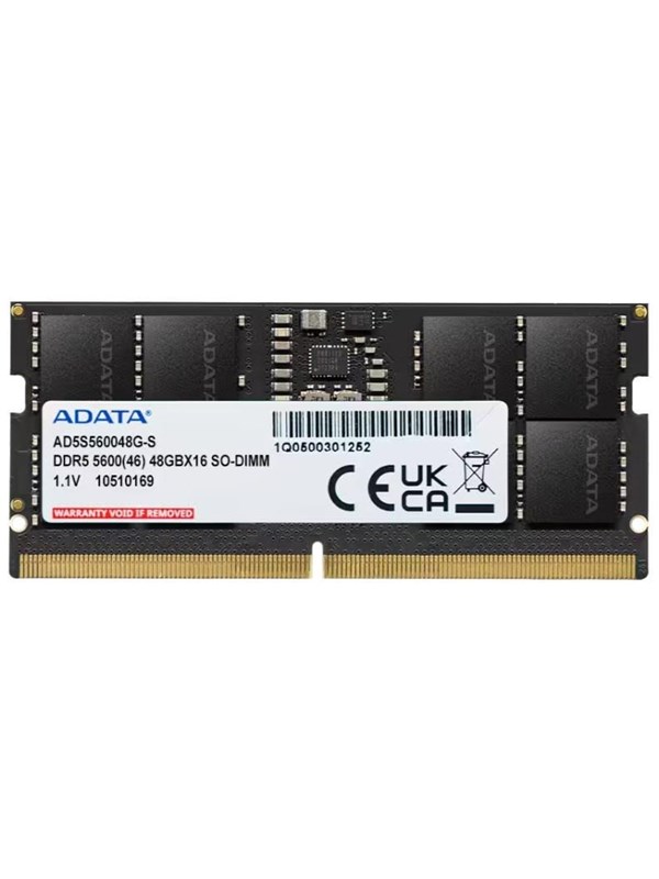 A-Data SODIMM DDR5-5600 - 48GB - CL46 - Single Channel (1 pcs) - Zwart