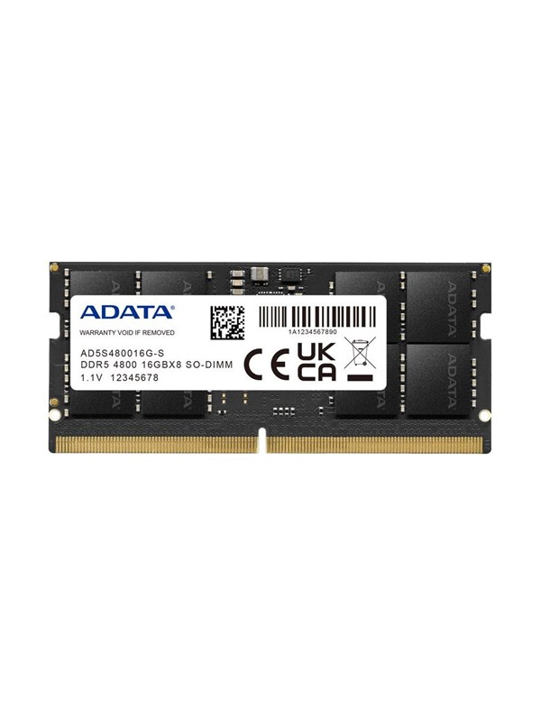 A-Data SODIMM DDR5-4800 - 16GB - CL40 - Single Channel (1 pcs) - Zwart