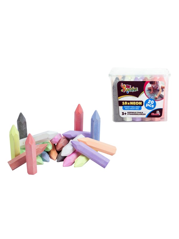 Simba 20 Sidewalk Chalks Neon