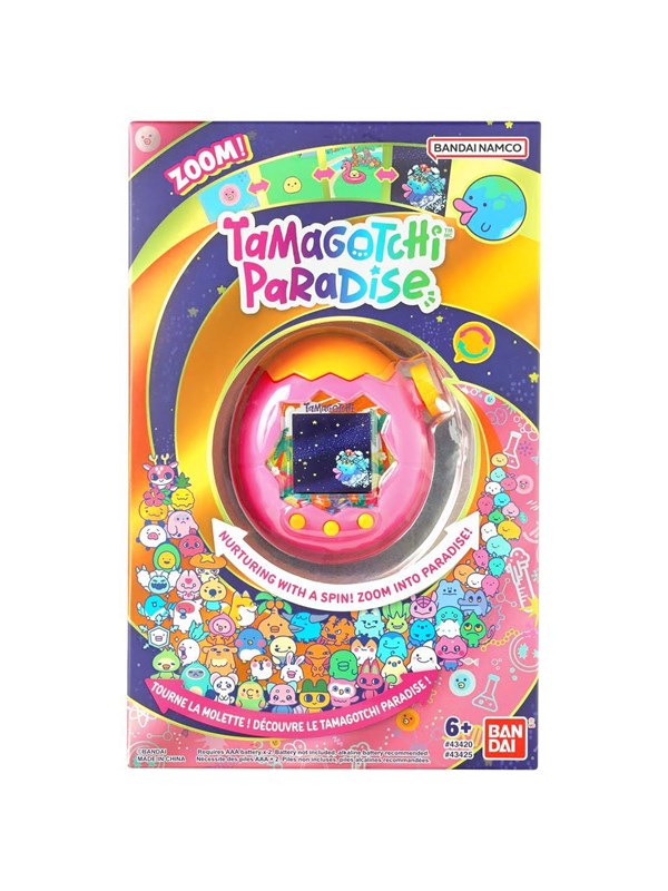 Tamagotchi Paradise Orange Tropics – Virtueel Diertje om te Verzorgen – Tamagotchi met Zoomwiel – Interactief Speelgoed in het Frans – Model Roze Tropische Jungle – Kinderspeelgoed 6 jaar en + – Bandai – 43425
