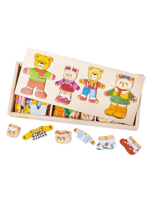 Bigjigs - Berenfamilie om aan te kleden - aankleedpuzzel 72 delig