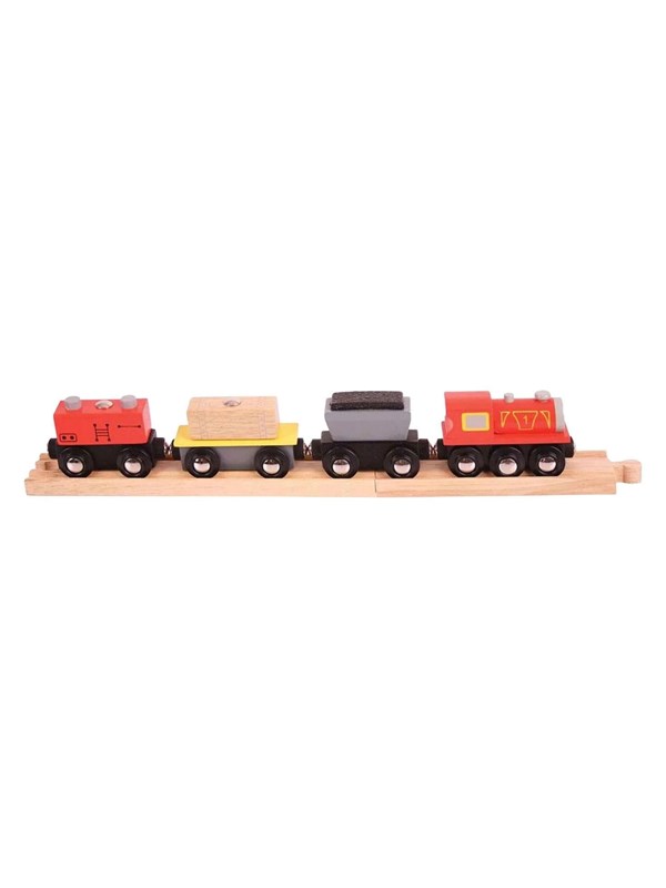 Bigjigs Wooden Freight Train - 9-piece.