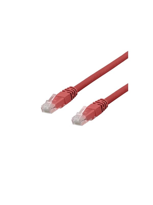 Deltaco patch cable - 1 m - red - Rood - 1m
