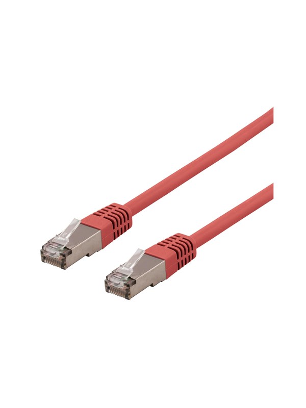 Deltaco SFTP-61RH - patch cable - 1 m - red - Rood - 1m