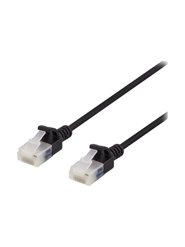 Deltaco patch cable - 2 m - black - Zwart - 2m