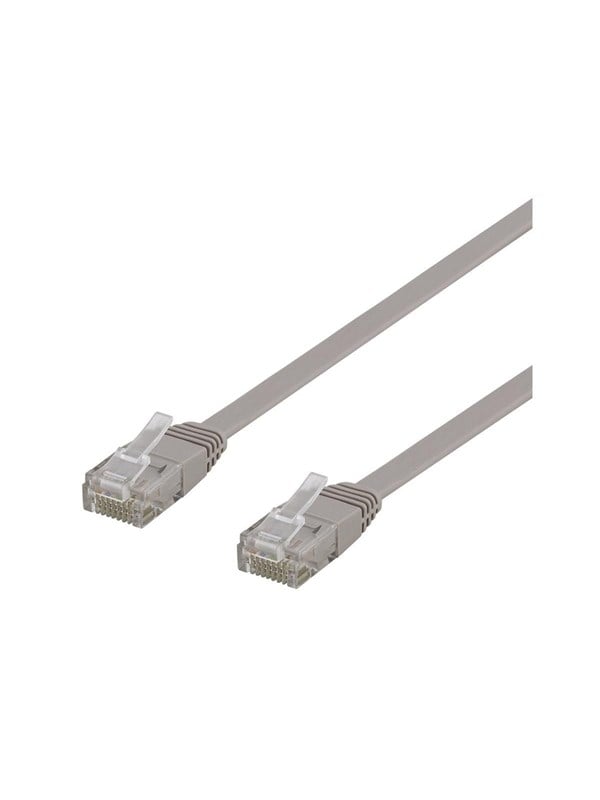 Deltaco patch cable - 1 m - grey - Grijs - 1m