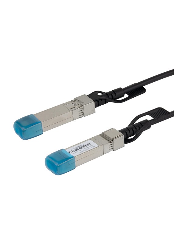 Deltaco 10GBase-CU direct attach cable - 1 m - black - Zwart - 1m