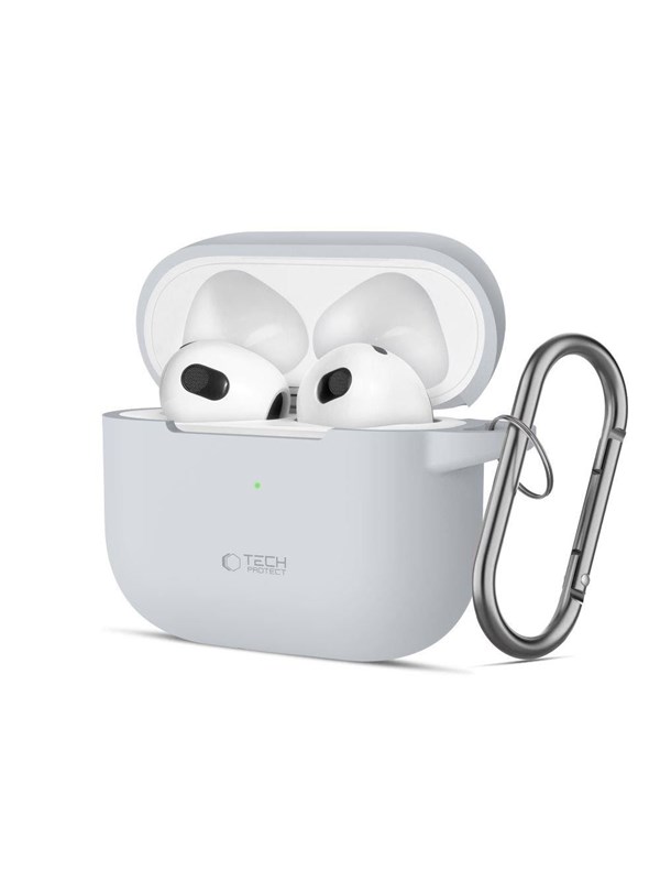 Tech-Protect Silicone Hook Case for Apple AirPods 3 - Gray