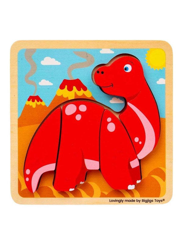 BigJigs houten puzzel Diplodocus - educatief speelgoed dino FSC.